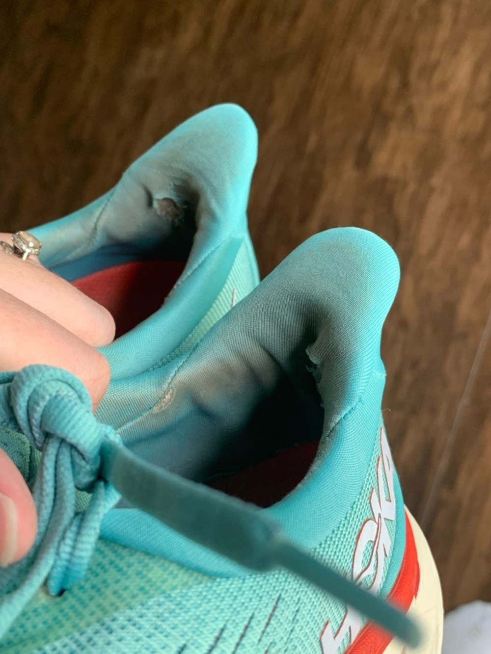 HOKA Clifton 8 women's running shoe in the Aquarelle/Eggshell Blue color - Picture 8 of 12